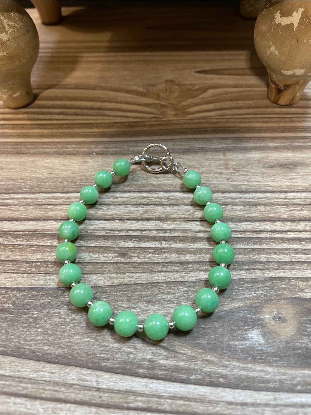 Mint Green Glass Beaded Bracelet